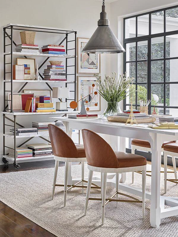 Барный стул Laurent — Hickory Chair, кожа, фото 6