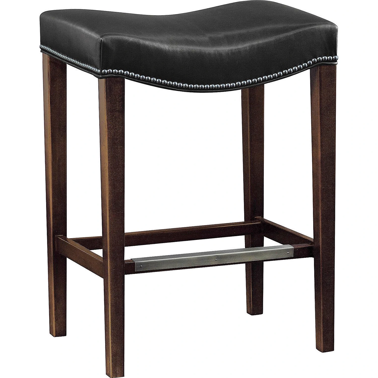 Каркас и наполнение: дерево, ППУ. Классический стиль Барный стул Madigan — Hickory Chair, кожа, фото 2