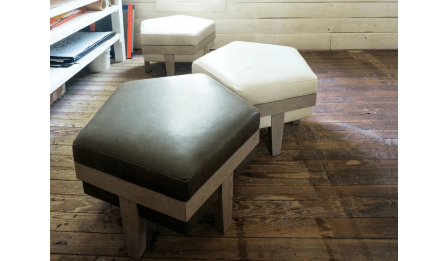 Пуф Rose — Hickory Chair, кожа, фото 3