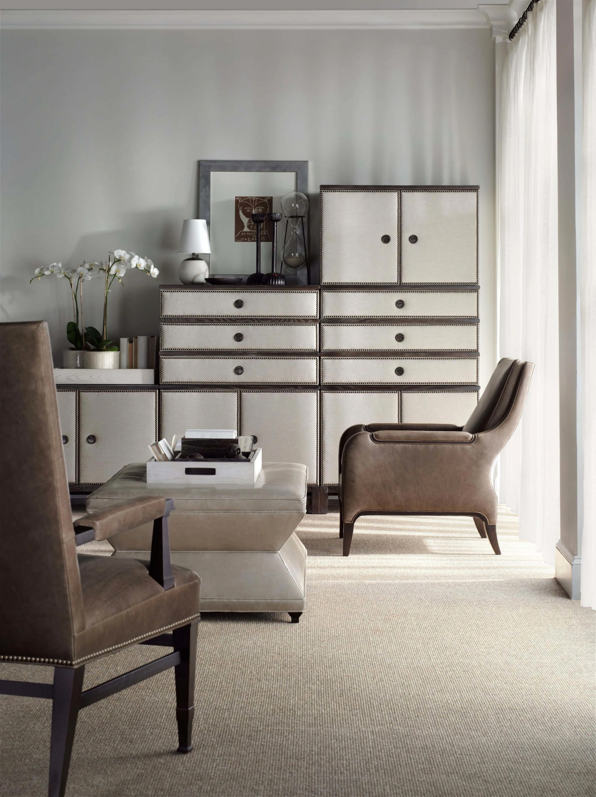 Пуф Serge — Hickory Chair, текстиль, фото 4