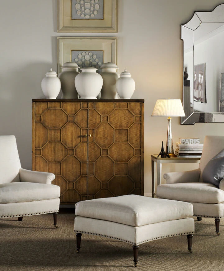 Пуф Virginia — Hickory Chair, текстиль, фото 3