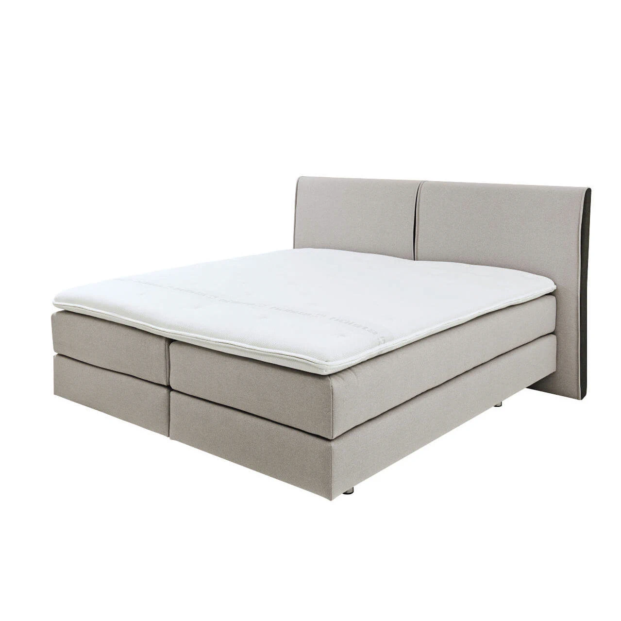 Светло-серая кровать Boxspring — Hulsta, кожа