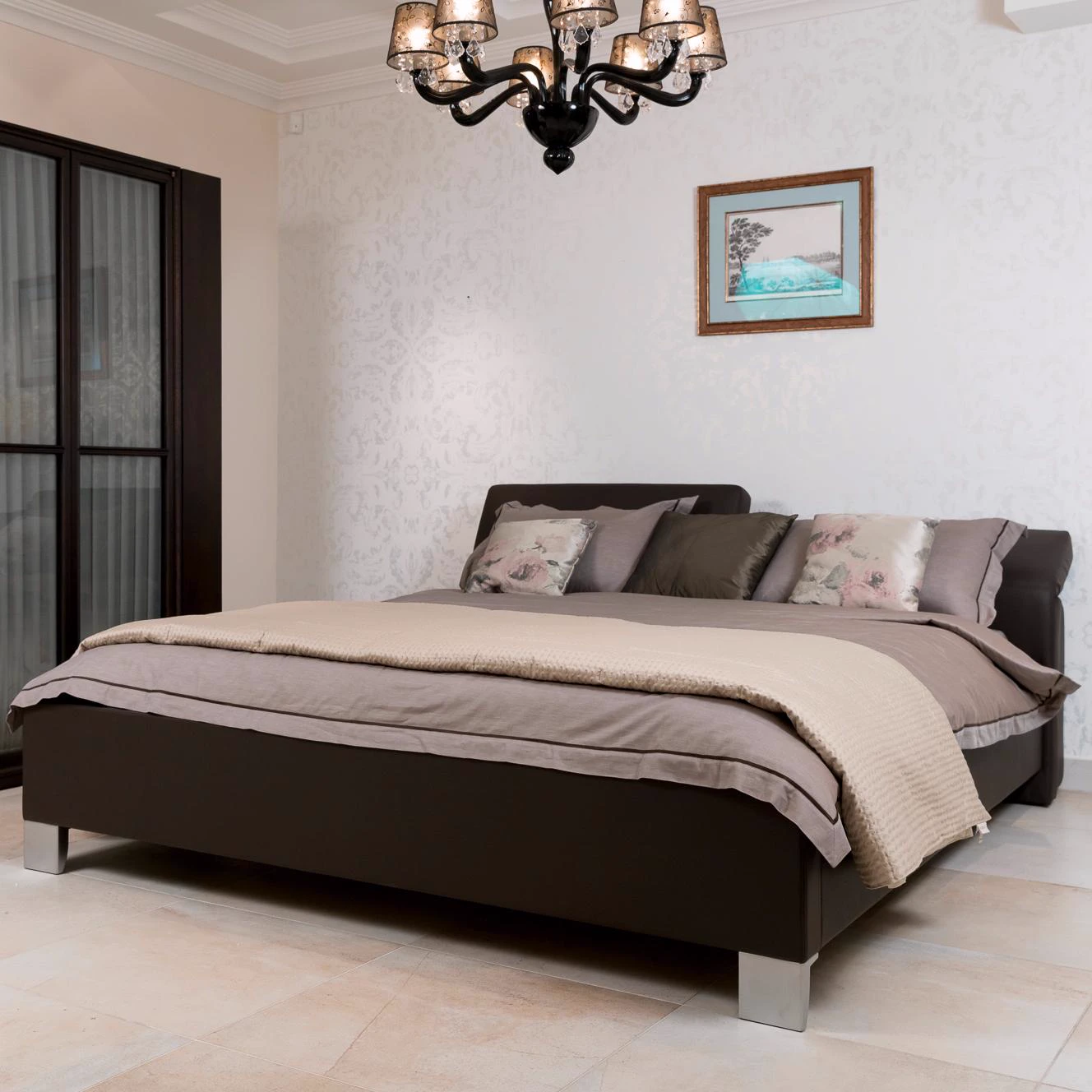 Кровать с подвижным изголовьем Elumo II — Hulsta, кожа
