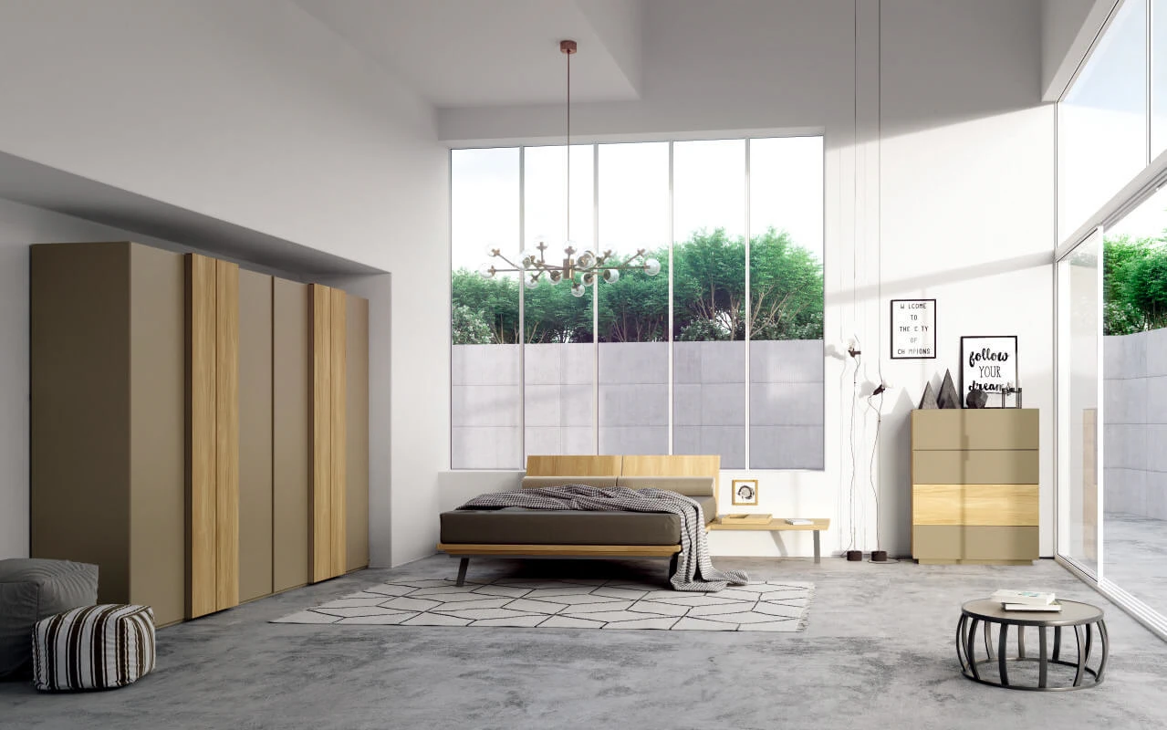 Каркас и наполнение: массив дерева. Современный дизайн Кровать Madera 627 — Hulsta, кожа, фото 5