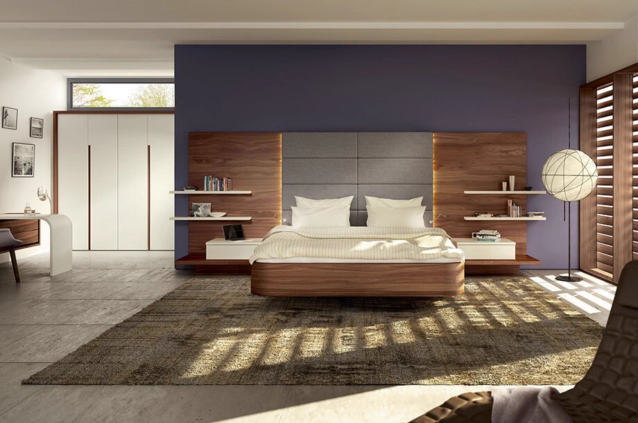 Кровать с низким изголовьем Mioletto — Hulsta, массив дерева, фото 2