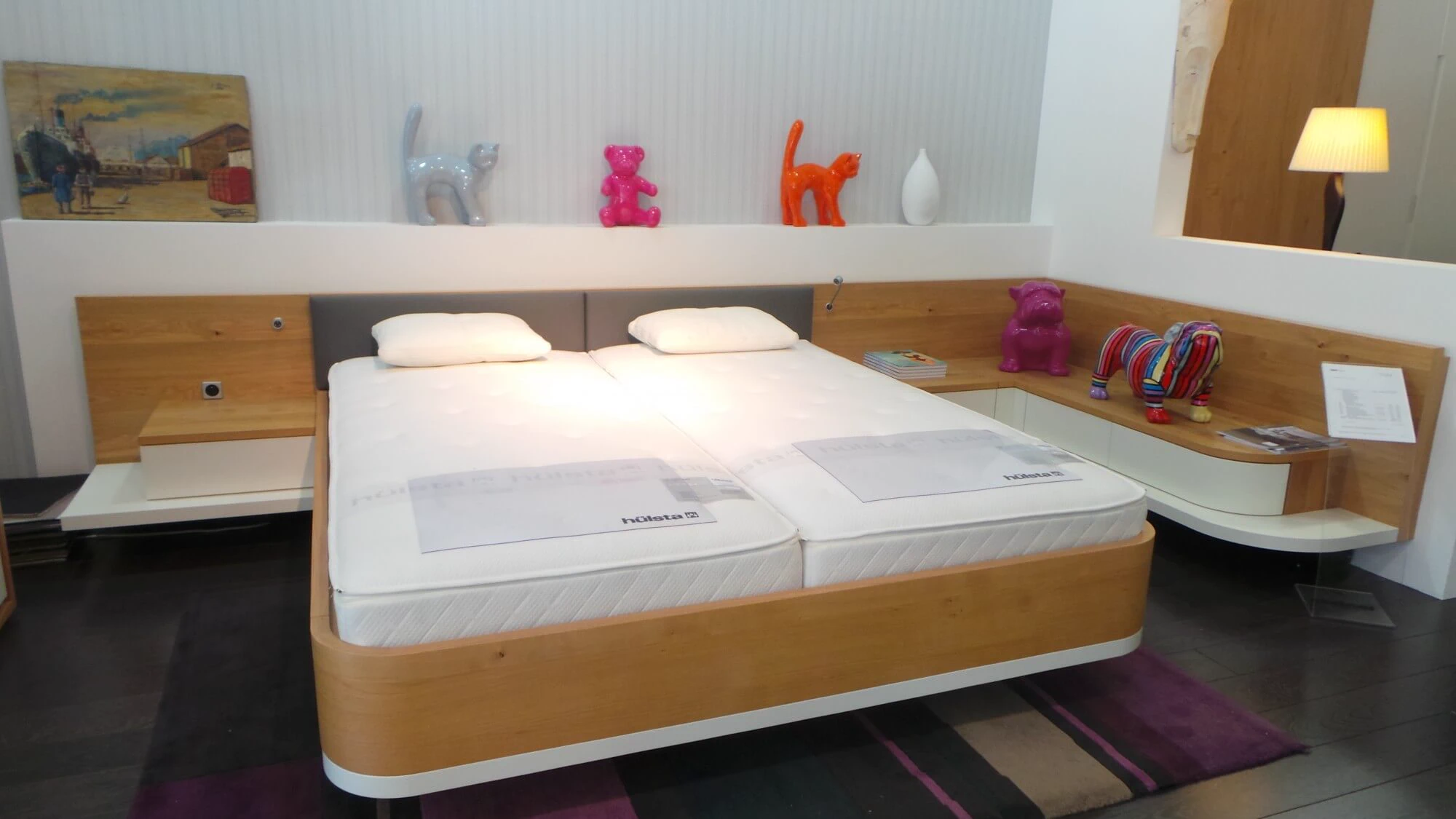 Кровать с низким изголовьем Mioletto — Hulsta, массив дерева, фото 4