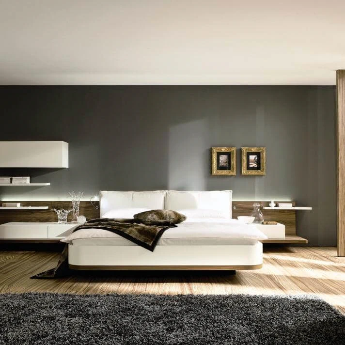 Кровать с низким изголовьем Mioletto — Hulsta, массив дерева