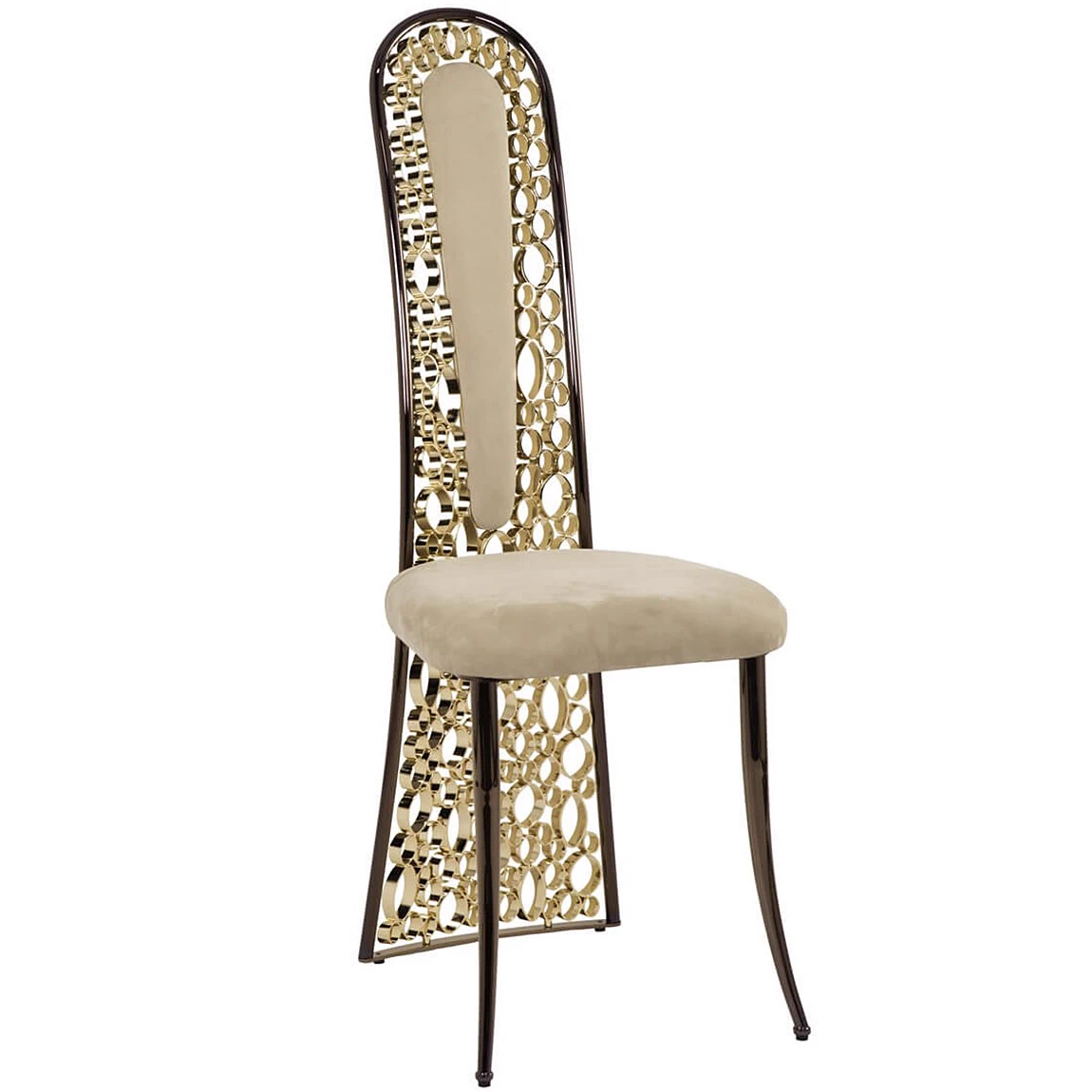 Каркас и наполнение: металл, ППУ. Стиль ар-деко Стул Chrysalis — Italian Design Lighting (IDL), текстиль