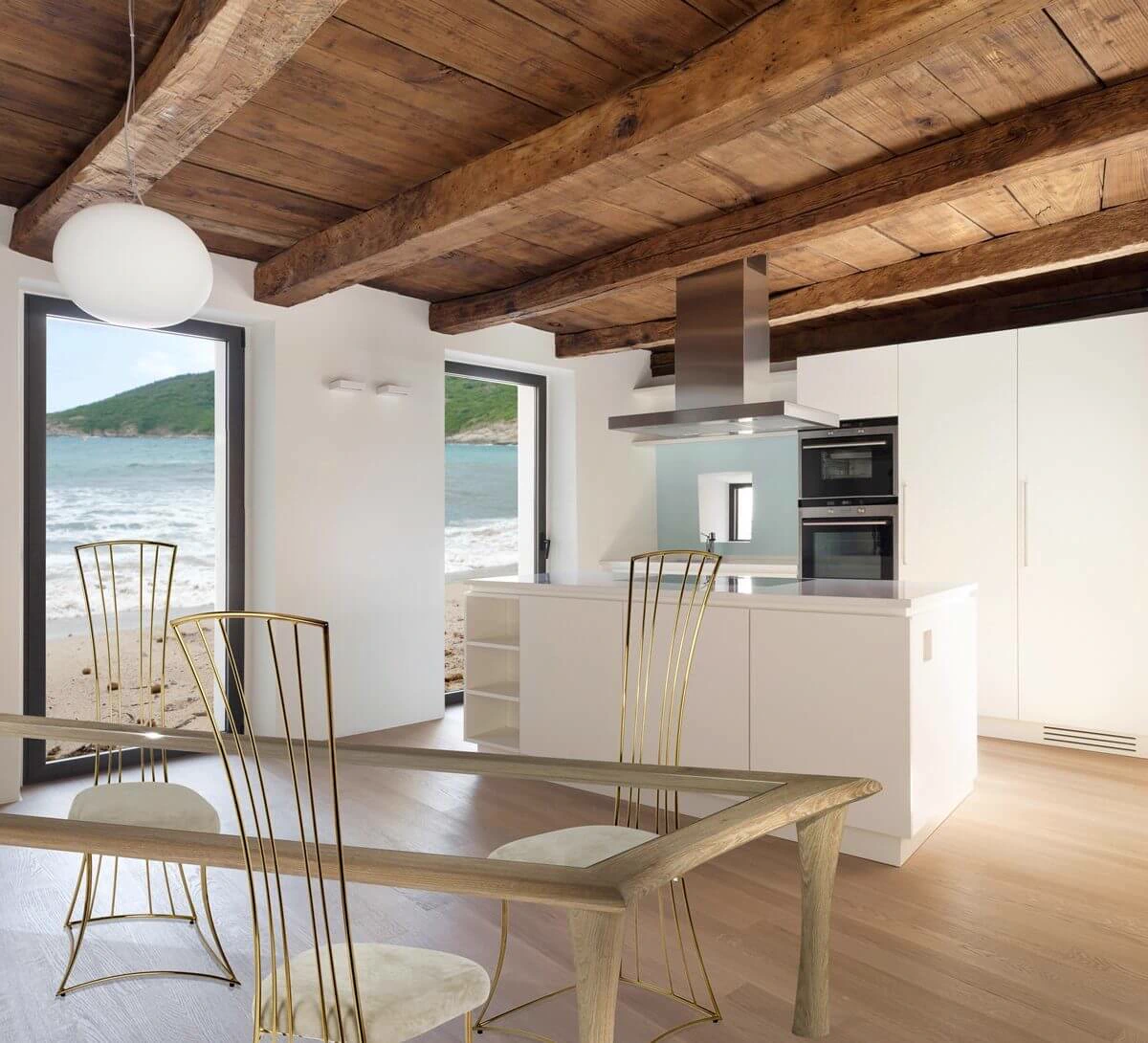Каркас и наполнение: дерево. Стиль ар-деко Стол Curvy — Italian Design Lighting (IDL), стекло, фото 2
