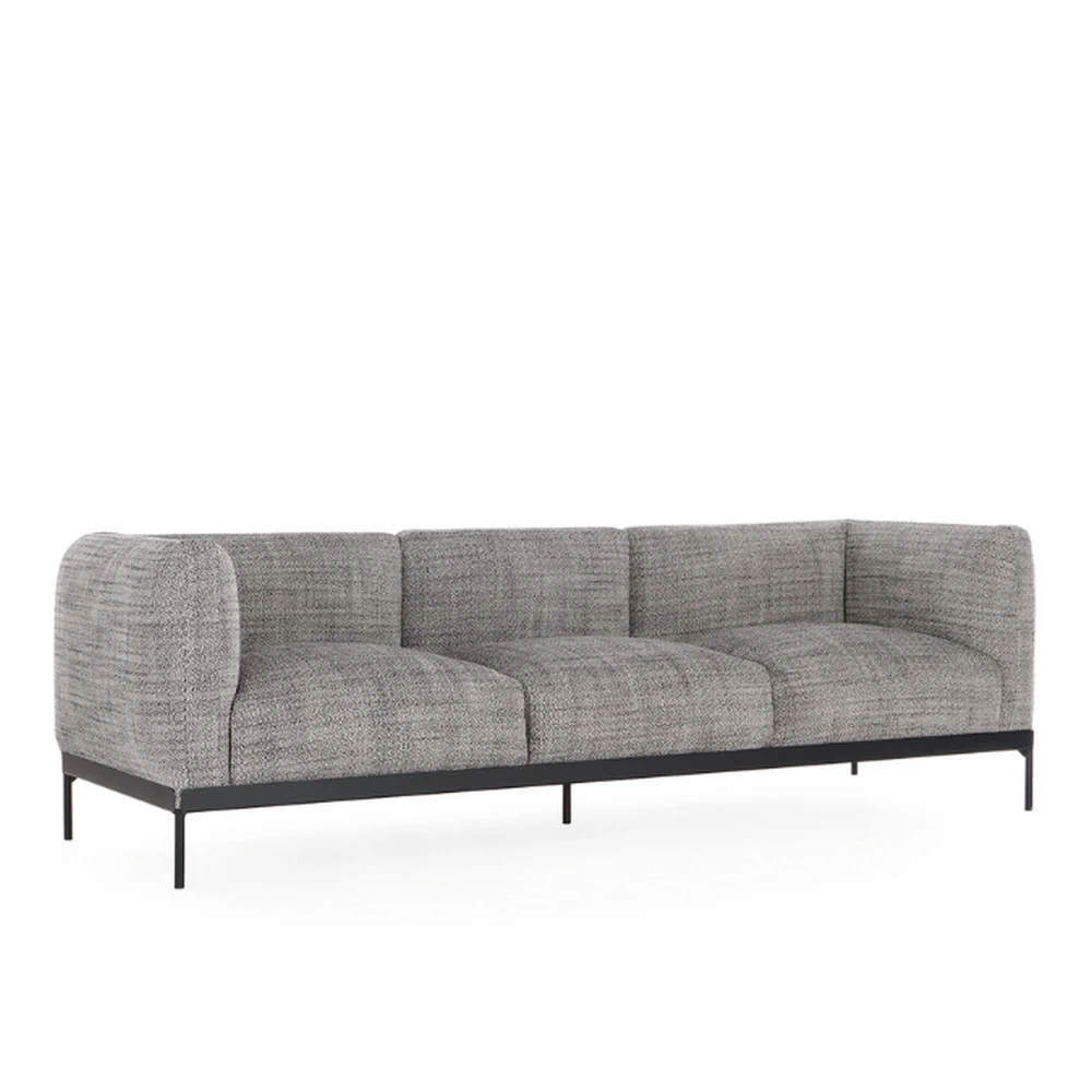 Каркас и наполнение: металл. Современный дизайн Диван Asia sofa three-seater (cotone structure) — Kartell, ткань