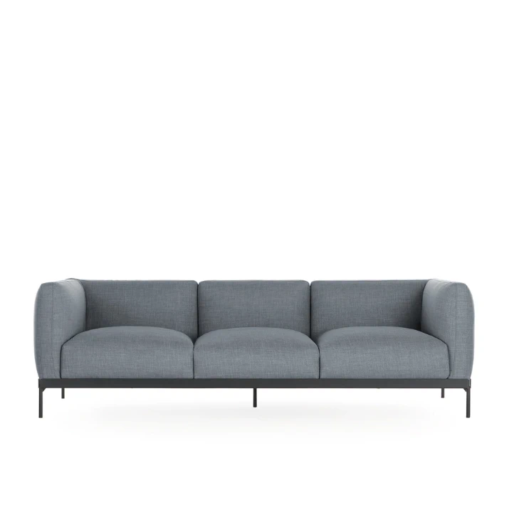Каркас и наполнение: металл. Современный дизайн Диван Asia sofa three-seater (panamino) — Kartell, ткань, фото 2