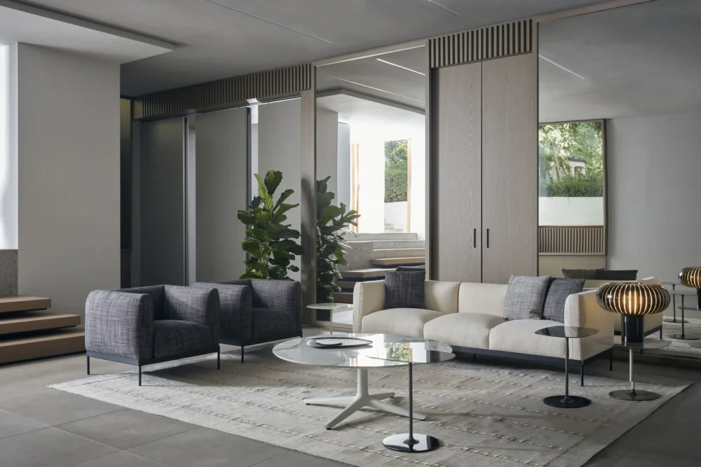 Каркас и наполнение: металл. Современный дизайн Диван Asia sofa two-seater — Kartell, ткань, фото 3