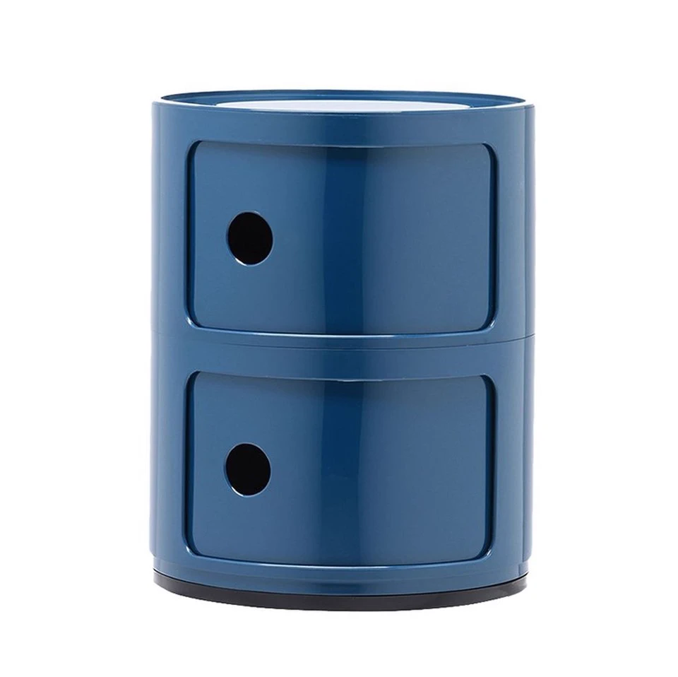 Современный дизайн Прикроватная тумбочка Componibili (2 секции) blue — Kartell, пластик