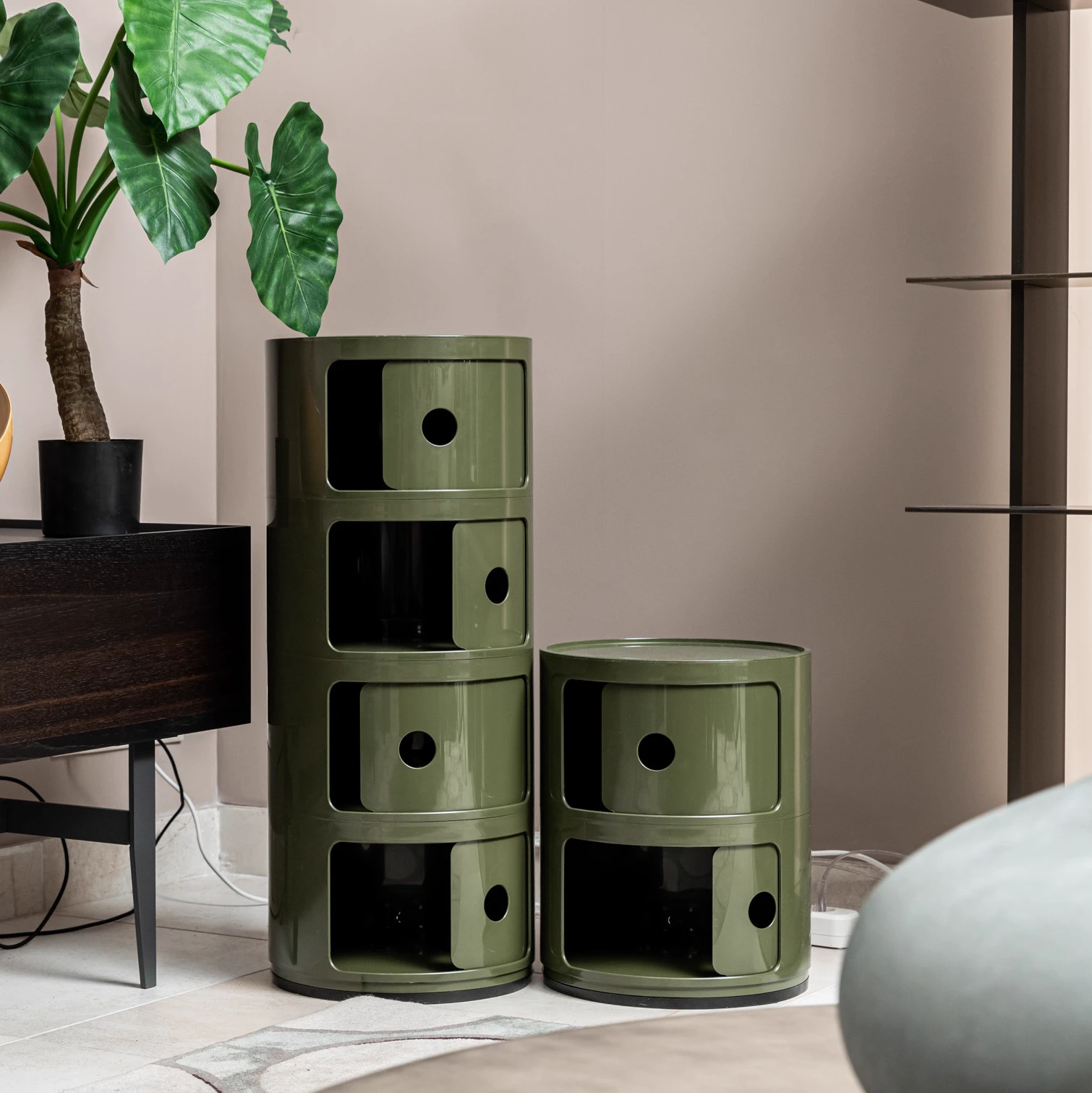 Современный дизайн Прикроватная тумбочка Componibili (2 секции) green — Kartell, пластик, фото 2