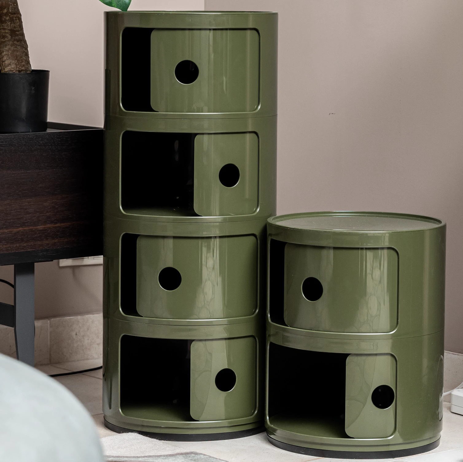 Современный дизайн Прикроватная тумбочка Componibili (2 секции) green — Kartell, пластик, фото 3