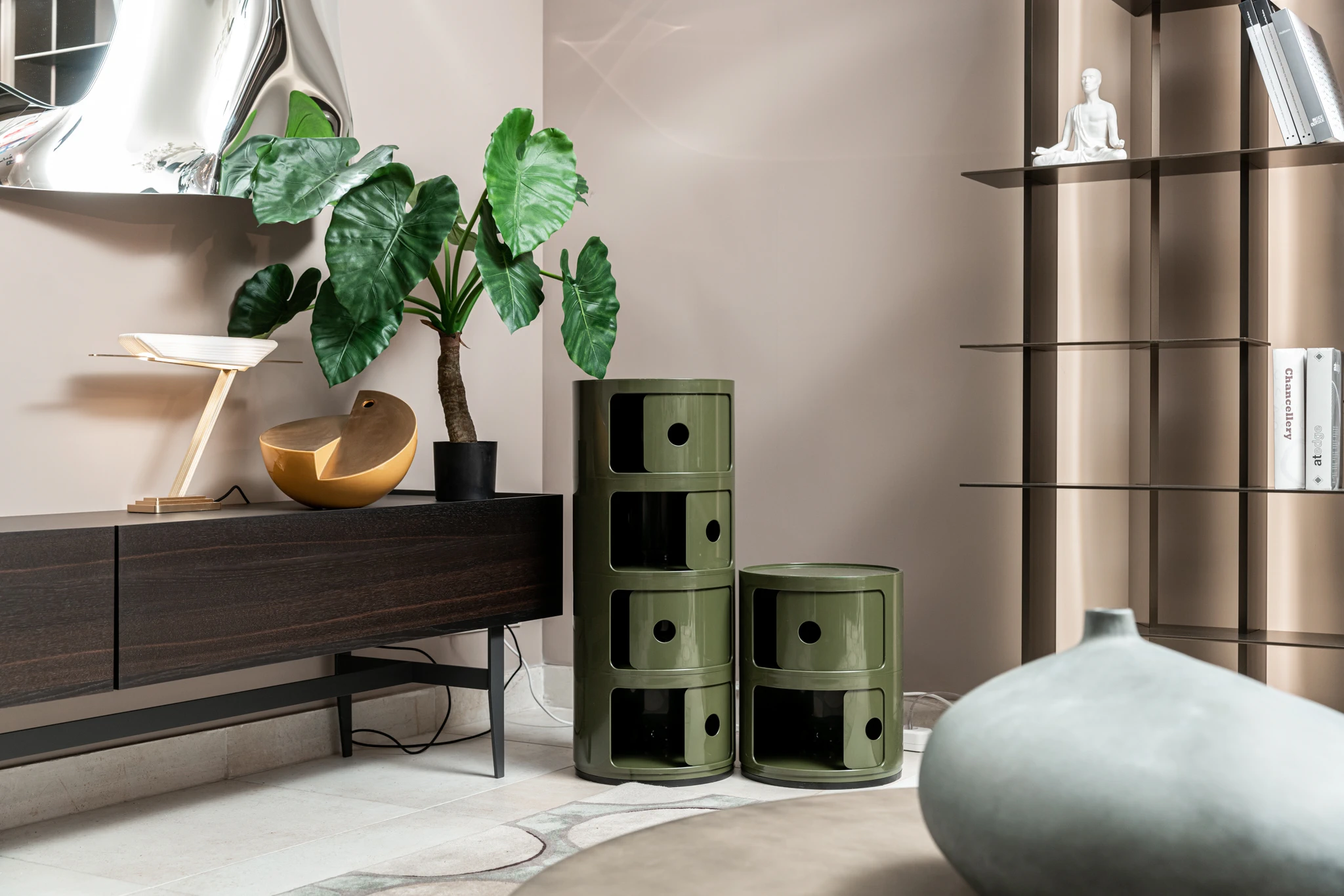 Современный дизайн Прикроватная тумбочка Componibili (2 секции) green — Kartell, пластик, фото 4