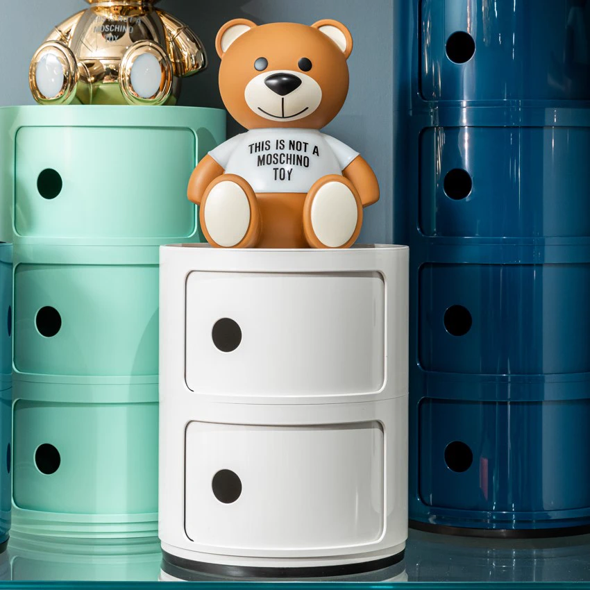 Современный дизайн Прикроватная тумбочка Componibili (2 секции) white Glossy / Matt — Kartell, пластик, фото 2