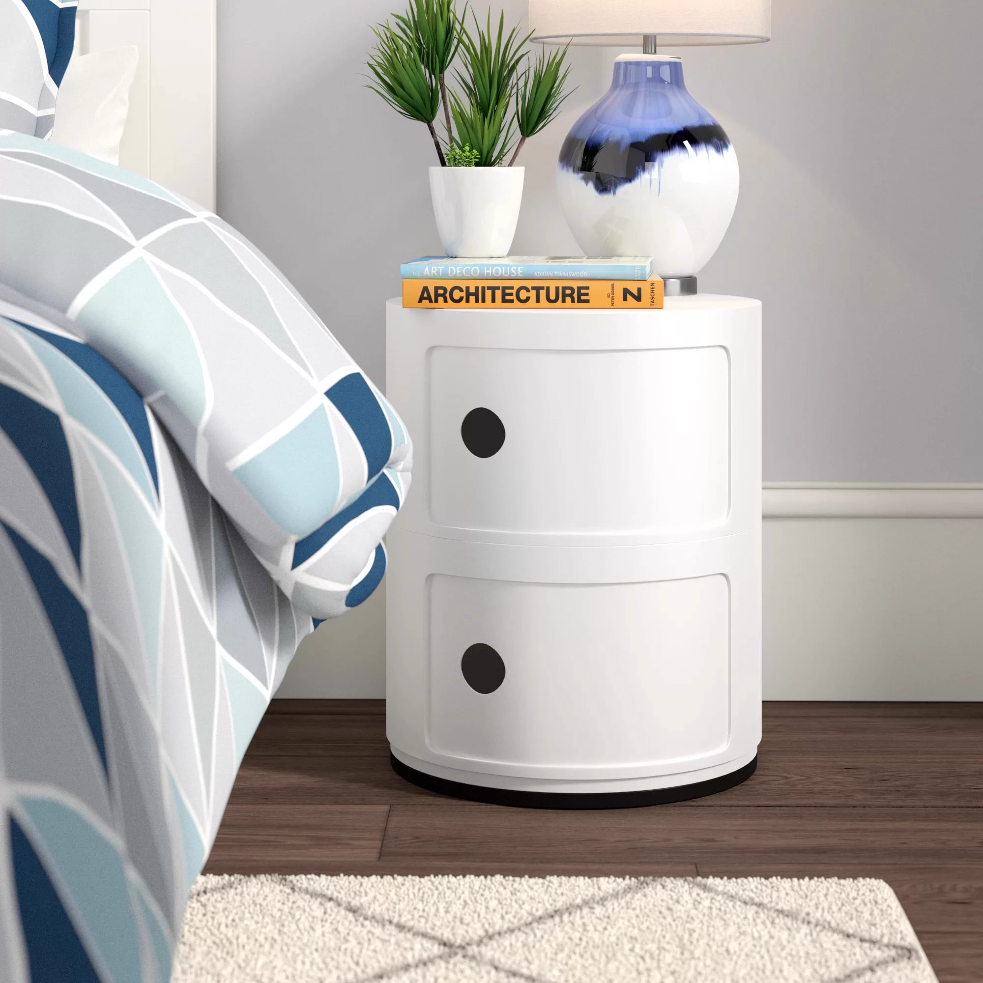 Современный дизайн Прикроватная тумбочка Componibili (2 секции) white Glossy / Matt — Kartell, пластик, фото 6