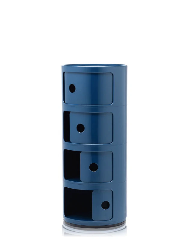 Современный дизайн Прикроватная тумбочка Componibili (4 секции) blue — Kartell, пластик, фото 5