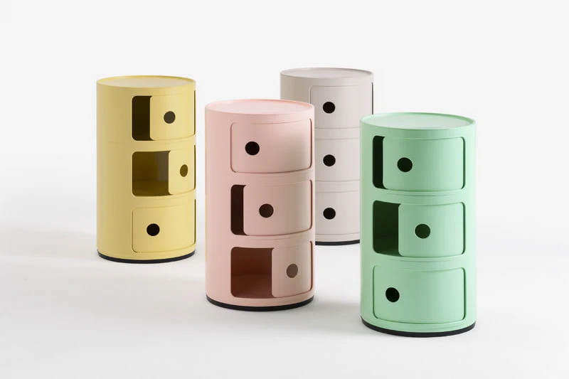 Прикроватная тумбочка Componibili Bio (3 секции) rosa — Kartell, пластик, фото 4