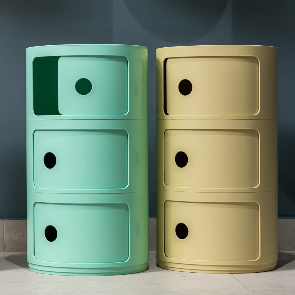 Прикроватная тумбочка Componibili Bio (3 секции) verde — Kartell, пластик, фото 2