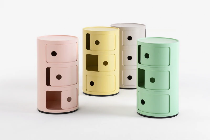 Прикроватная тумбочка Componibili Bio (3 секции) verde — Kartell, пластик, фото 4
