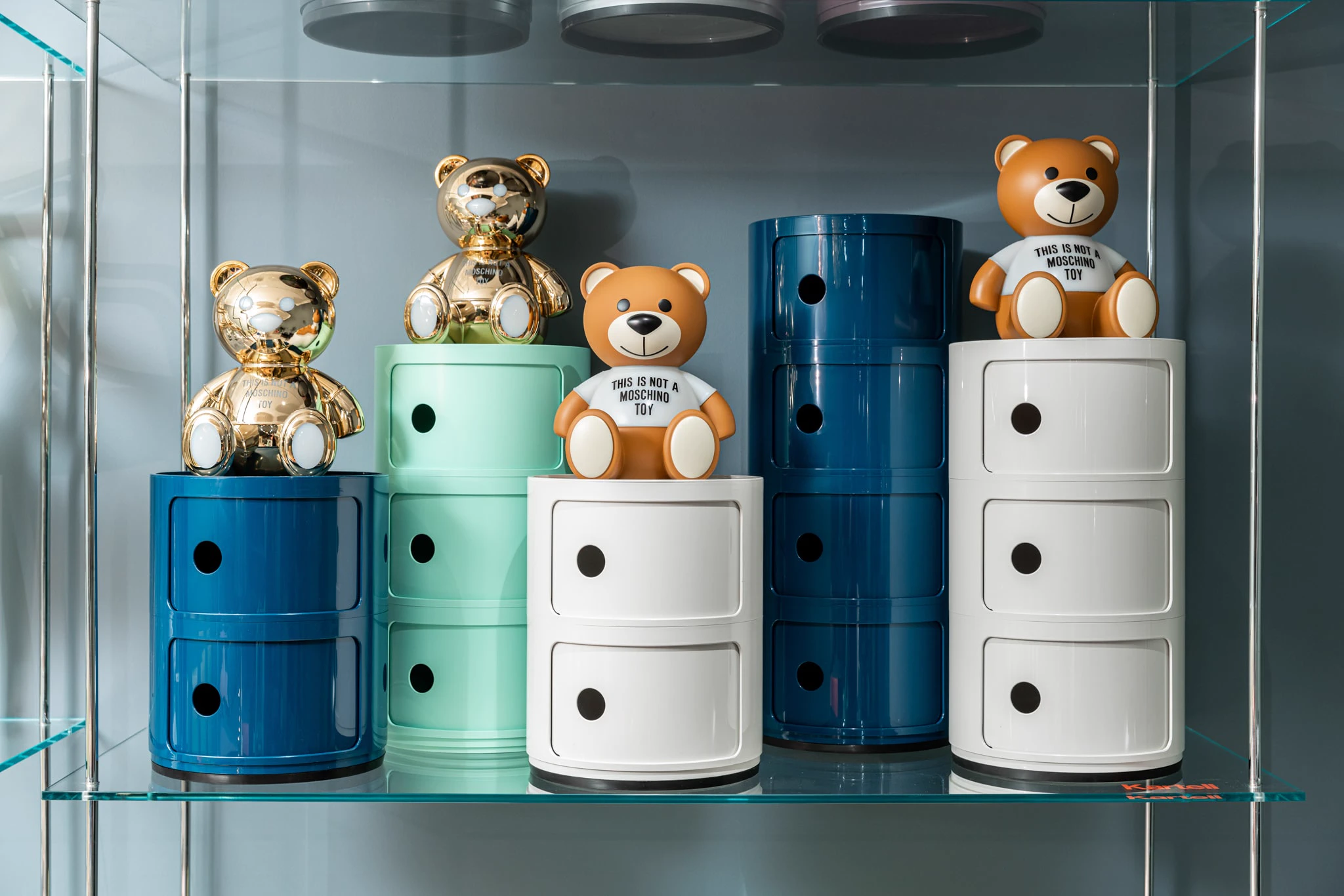 Современный дизайн Прикроватная тумбочка Componibili silver (2 секции) — Kartell, пластик, фото 5
