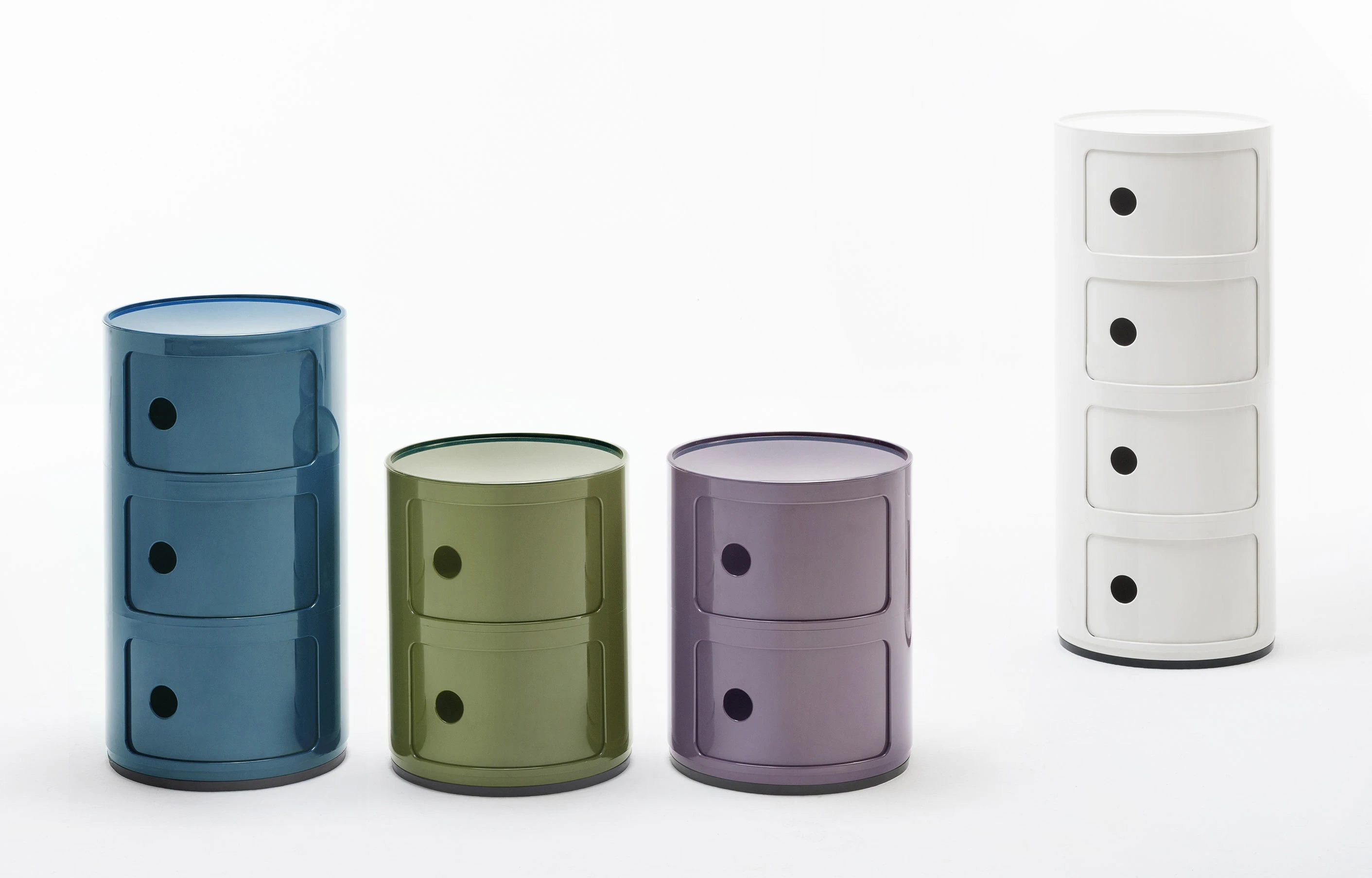 Современный дизайн Прикроватная тумбочка Componibili violet (2 секции) — Kartell, пластик, фото 5
