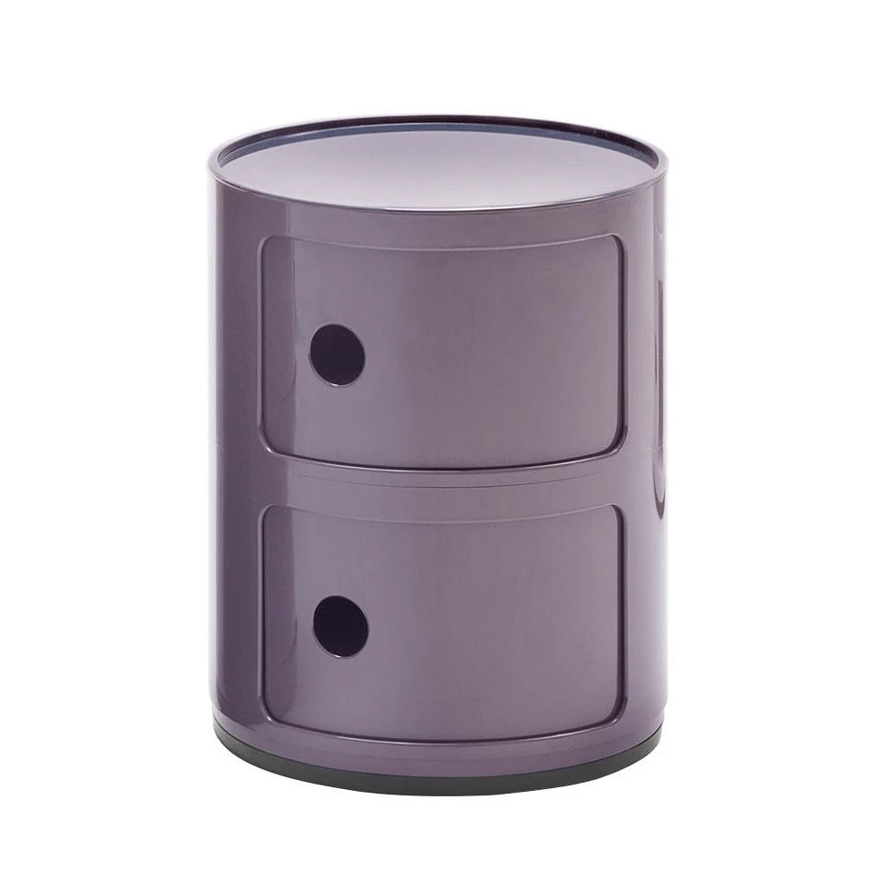 Современный дизайн Прикроватная тумбочка Componibili violet (2 секции) — Kartell, пластик