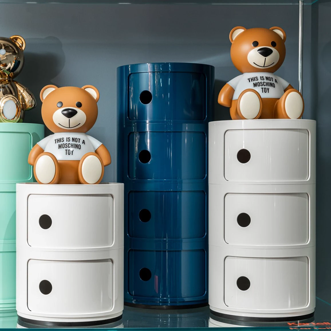 Современный дизайн Прикроватная тумбочка Componibili White (3 секции) Glossy / Matt — Kartell, пластик, фото 3