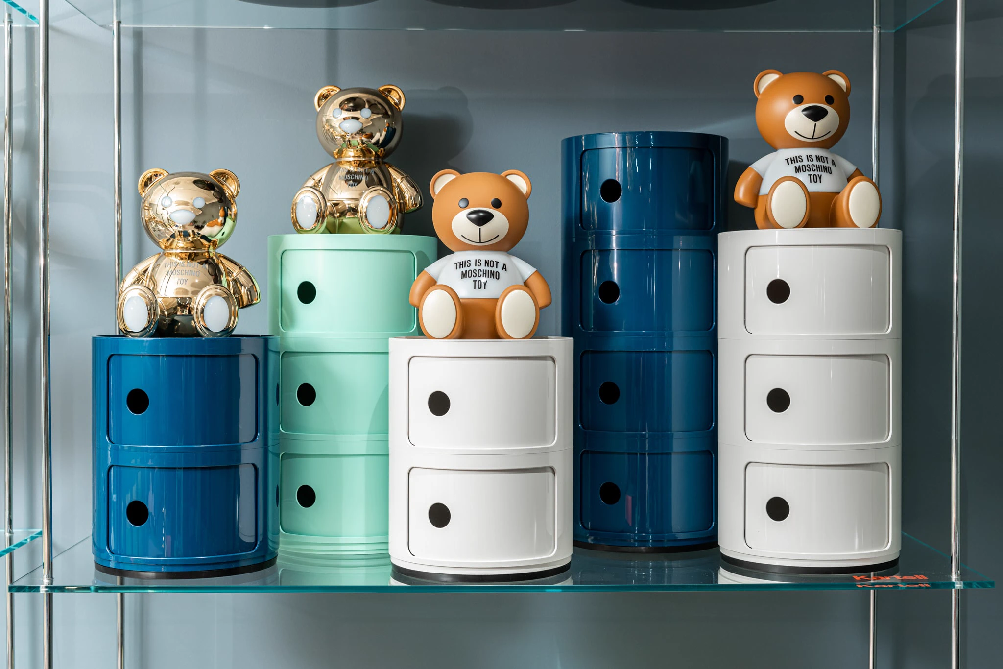 Современный дизайн Прикроватная тумбочка Componibili White (3 секции) Glossy / Matt — Kartell, пластик, фото 5