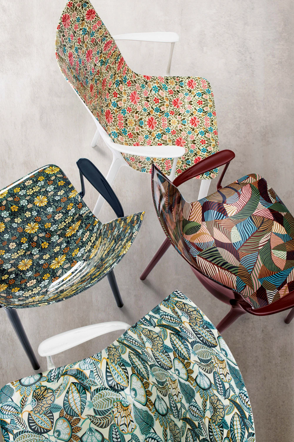 Современный дизайн Стул H.h.h. graphic impression — Kartell, кожа, фото 5