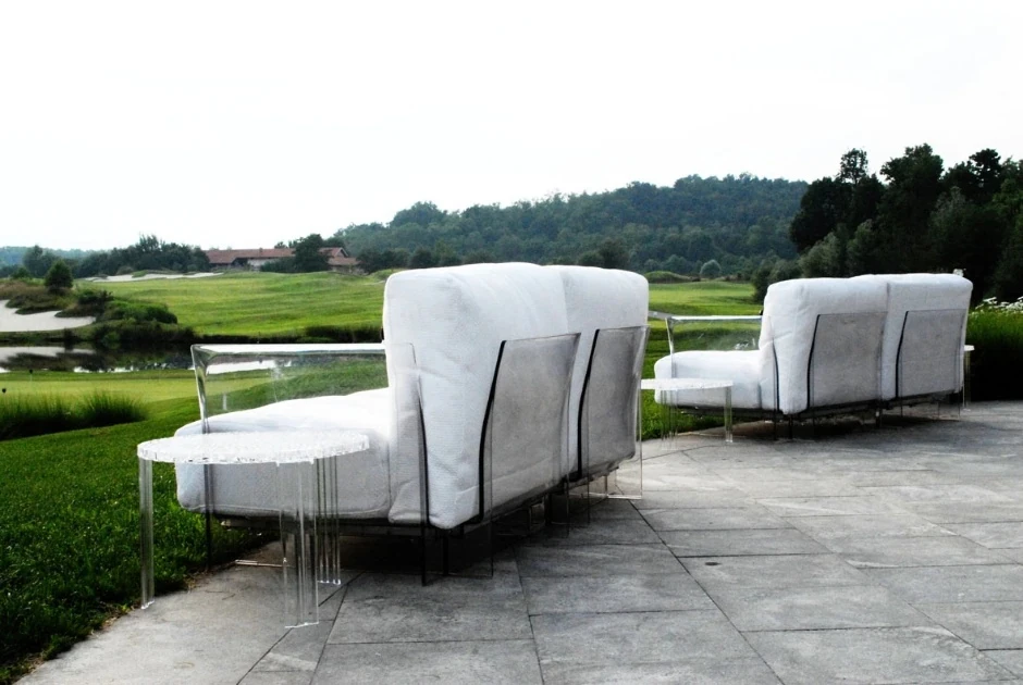 Каркас и наполнение: пух. Современный дизайн Кресло Pop Outdoor — Kartell, фото 4