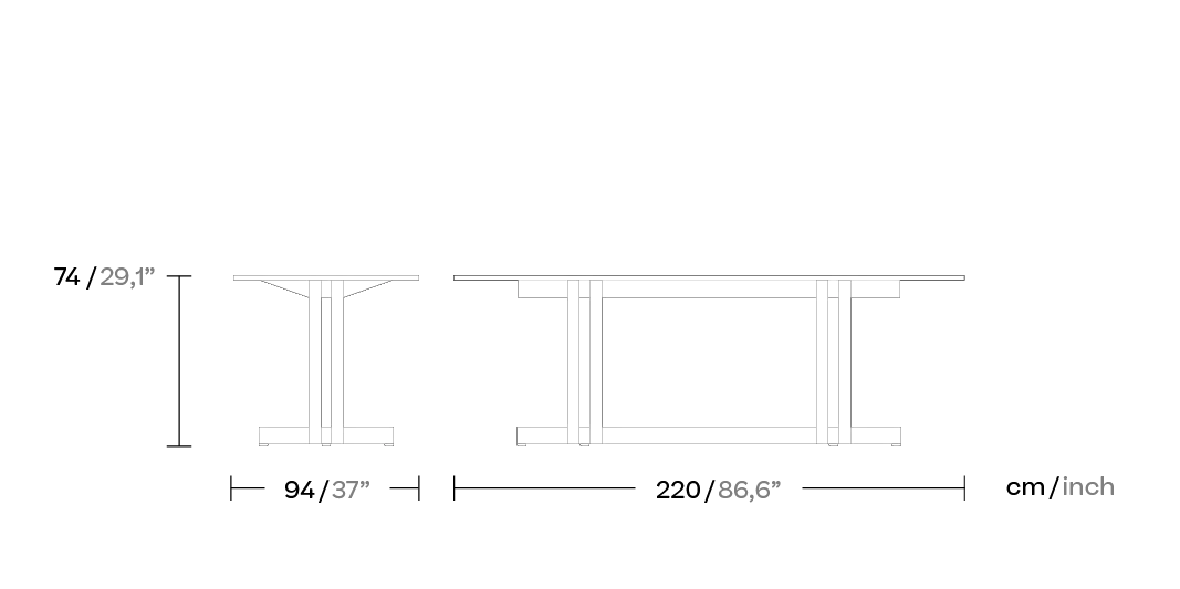 Стол Altar Dining table 220x94 — Kettal, фото 5
