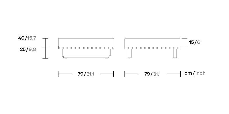 Банкетка Bitta Stool L — Kettal, фото 6