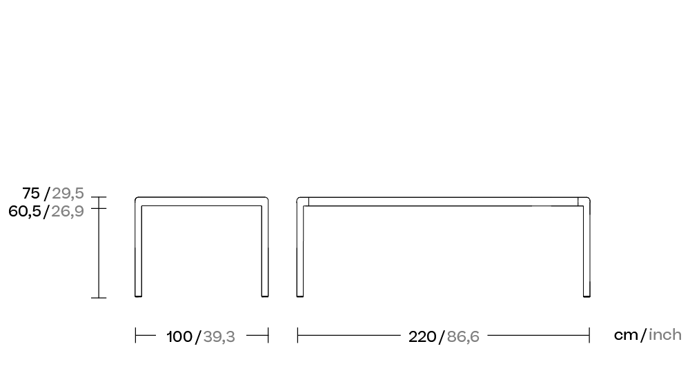 Стол Dining table 220 x 100 — Kettal, фото 5