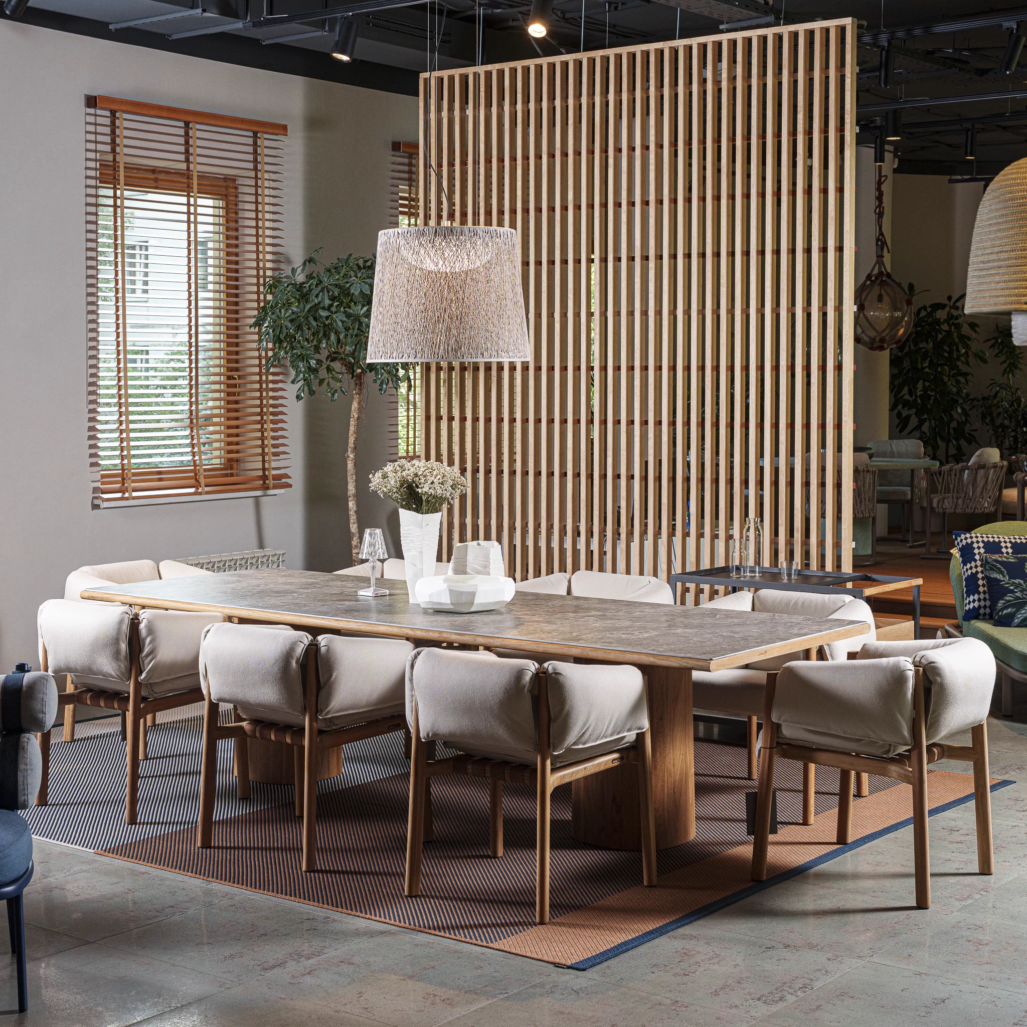 Стол Giro Dining table 220x108 — Kettal, керамика, фото 2