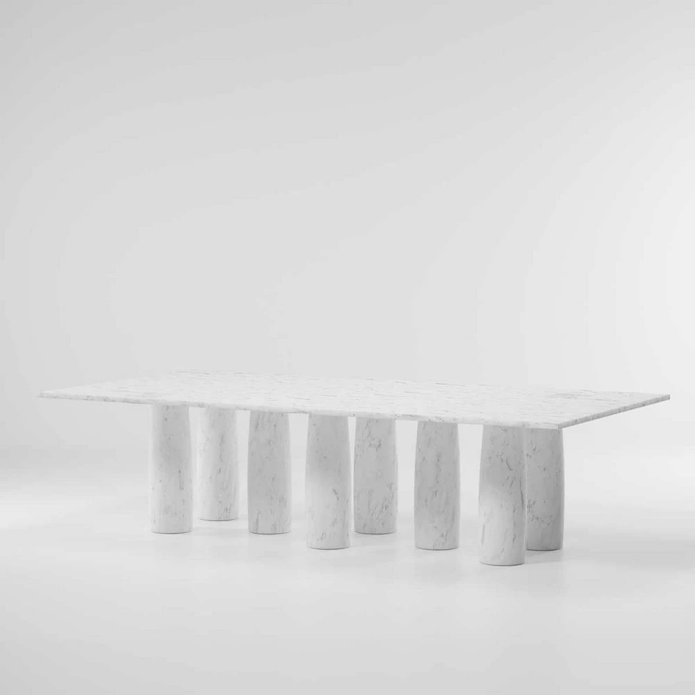 Стол Il Colonnato Marble dining table 280 x 140 / 12 Guest — Kettal, мрамор
