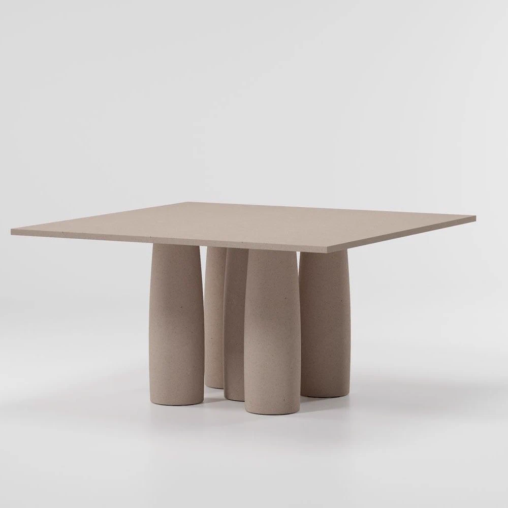Стол Il Colonnato Minera stone dining table 140 x 140 / 8 Guest — Kettal, мрамор