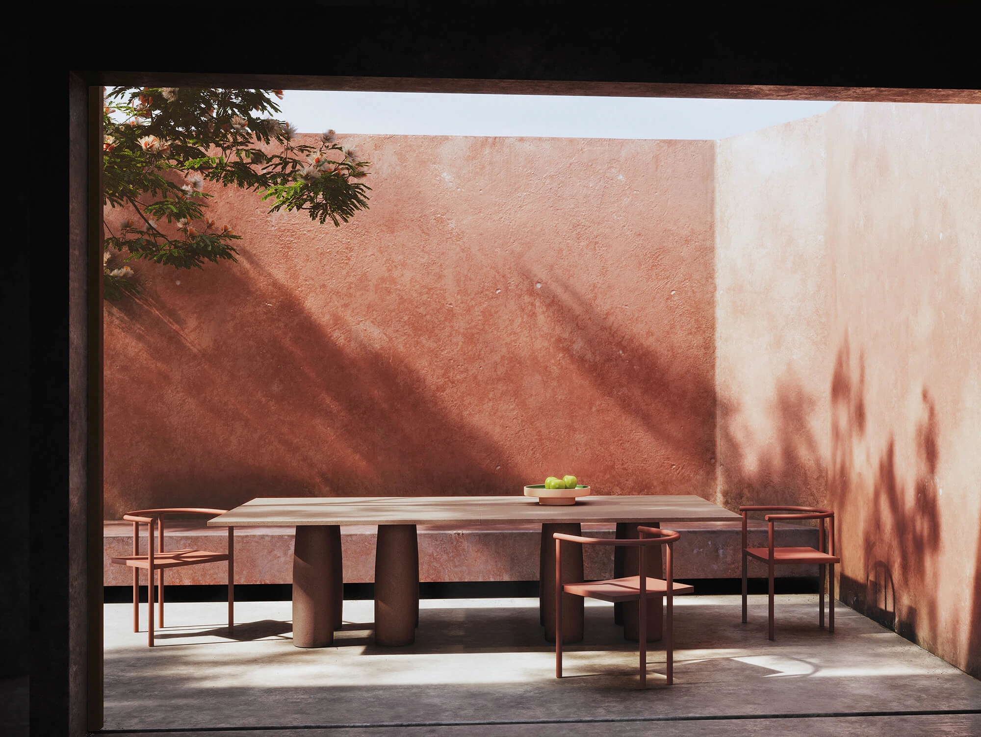 Современный дизайн Стол Il Colonnato Minera stone dining table 140 x 140 / 8 Guest — Kettal, мрамор, фото 3