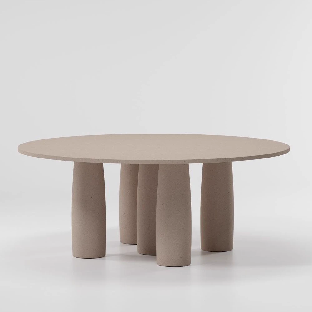 Стол Il Colonnato Minera stone dining table ø165 / 8 Guest — Kettal, камень