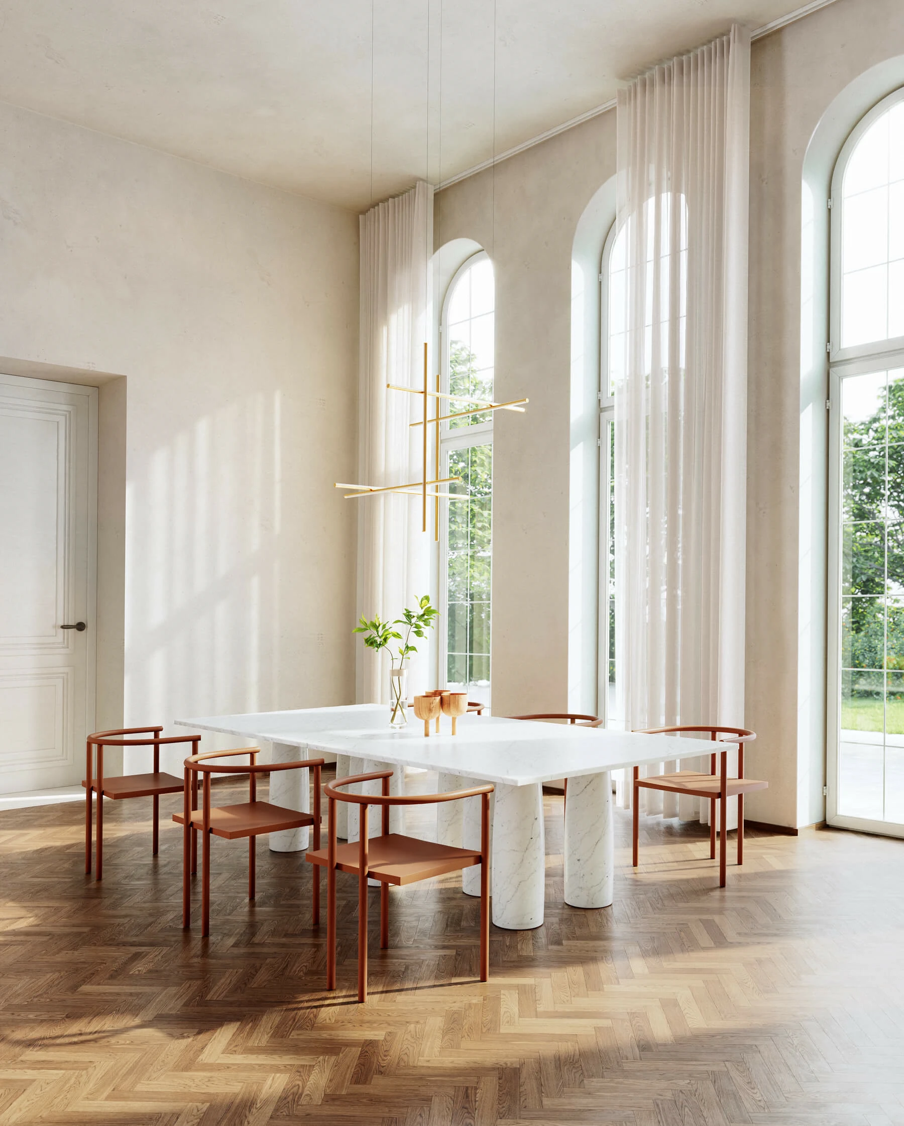 Современный дизайн Стол Il Colonnato Minera stone dining table 280 x 140 / 12 Guest — Kettal, камень, фото 3