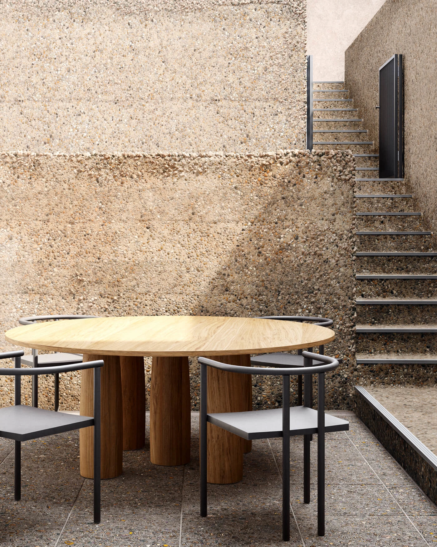 Современный дизайн Стол ll Colonnato Marble dining table 140 x 140 / 8 Guest — Kettal, мрамор, фото 4