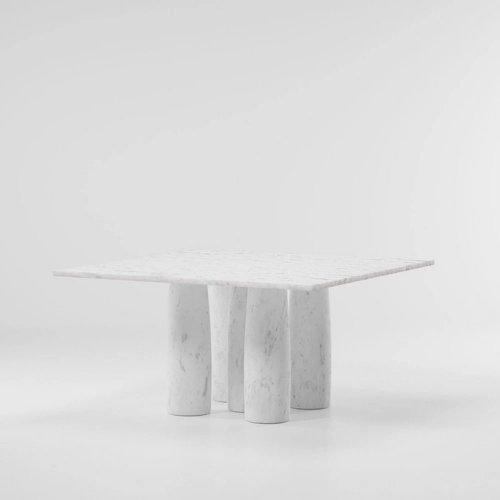 Стол ll Colonnato Marble dining table 140 x 140 / 8 Guest — Kettal, мрамор