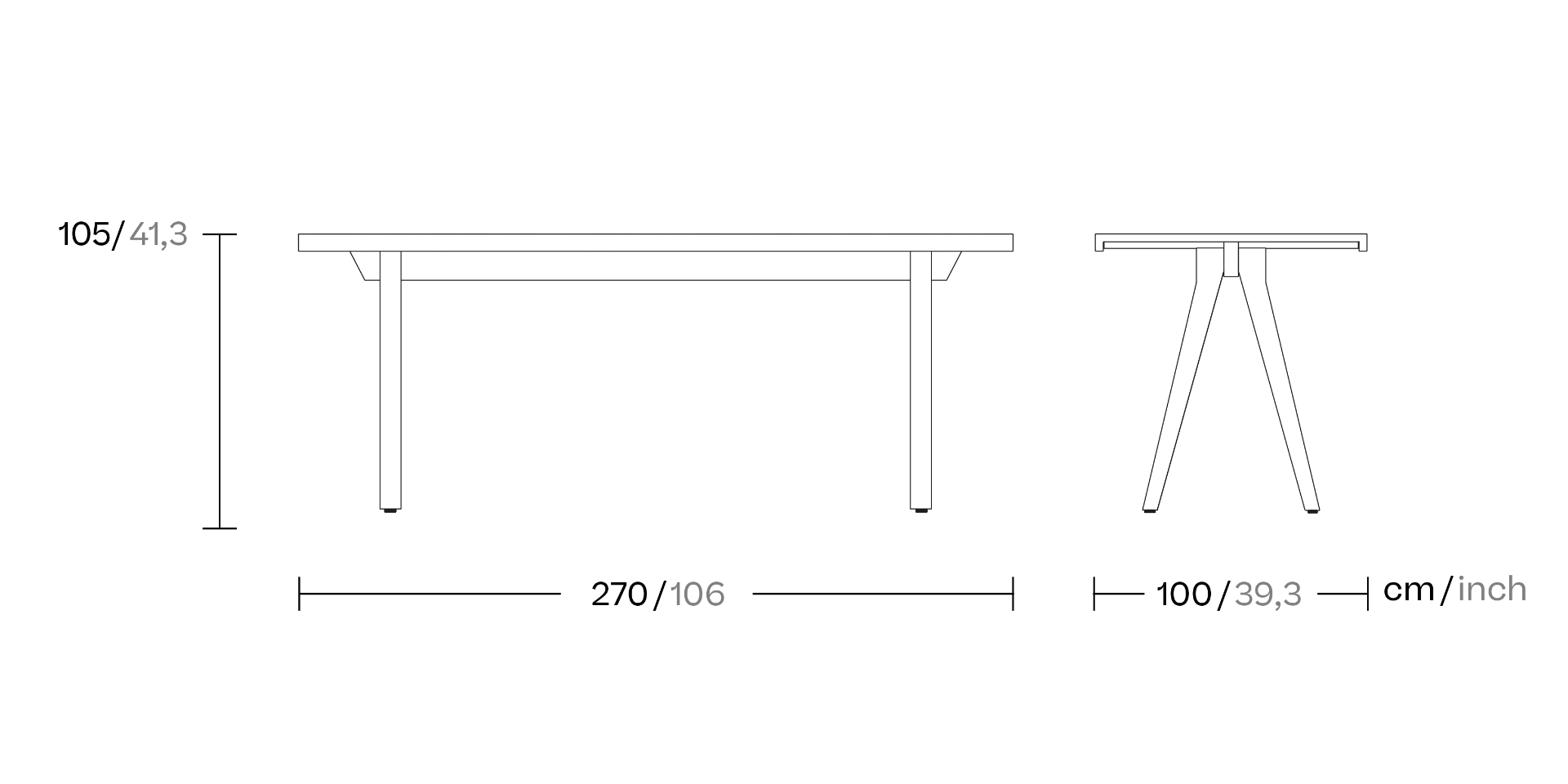 Современный дизайн Стол Maia High Table 10 Guests Aluminium Legs — Kettal, фото 3