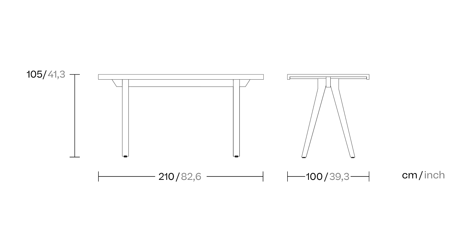 Современный дизайн Стол Maia High Table 8 Guests 210 Aluminium Legs — Kettal, фото 3