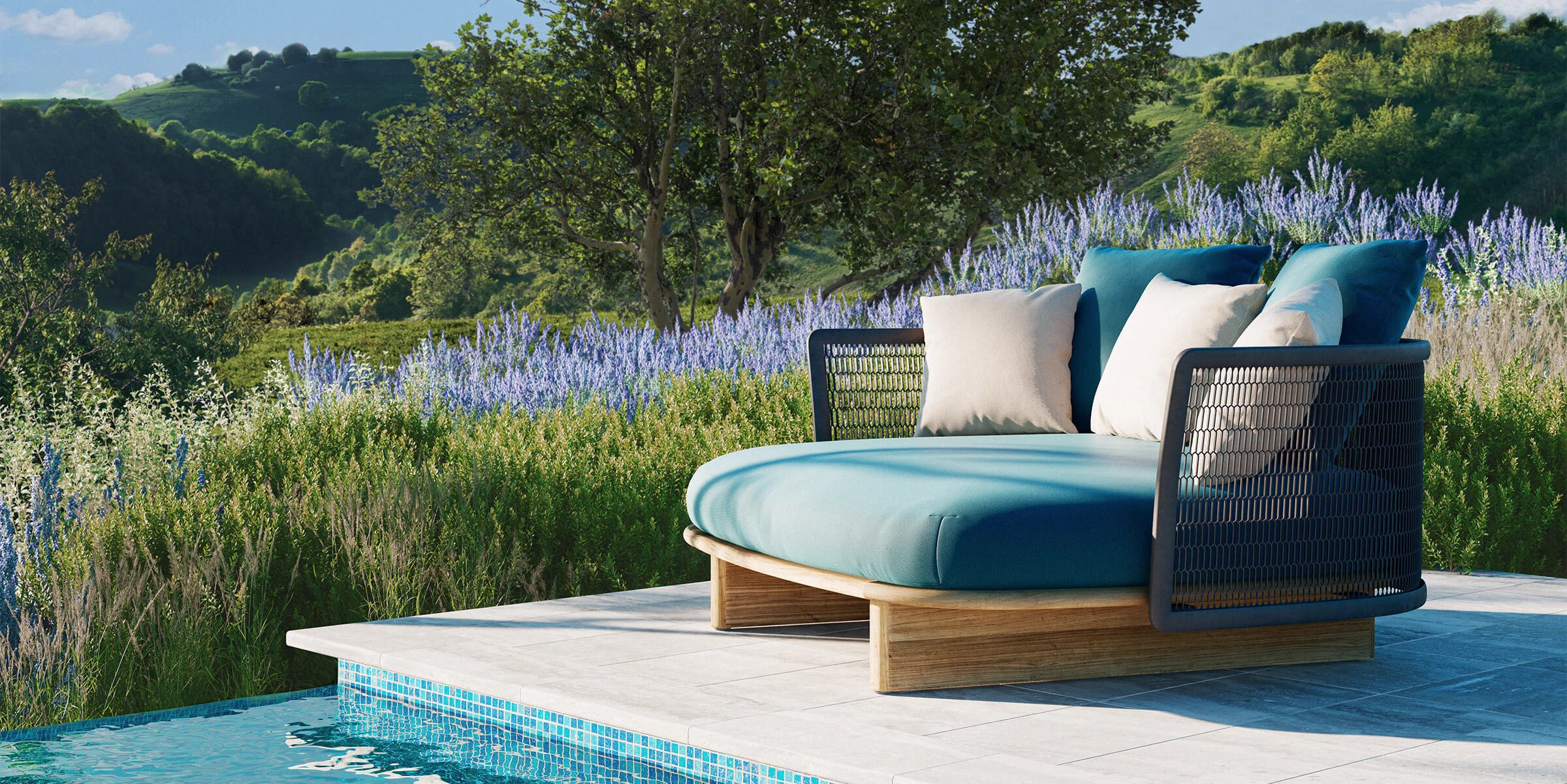 Диван Mesh Daybed — Kettal, ткань, фото 4