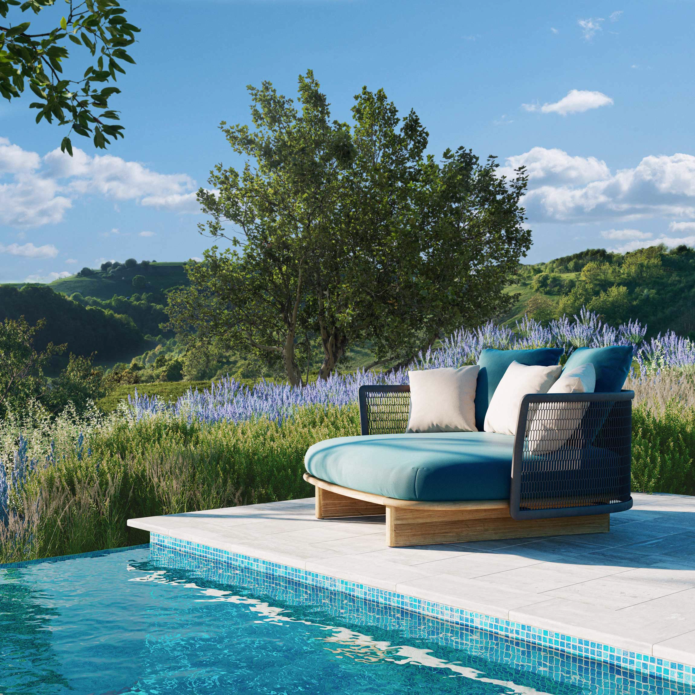 Диван Mesh Daybed — Kettal, ткань, фото 5