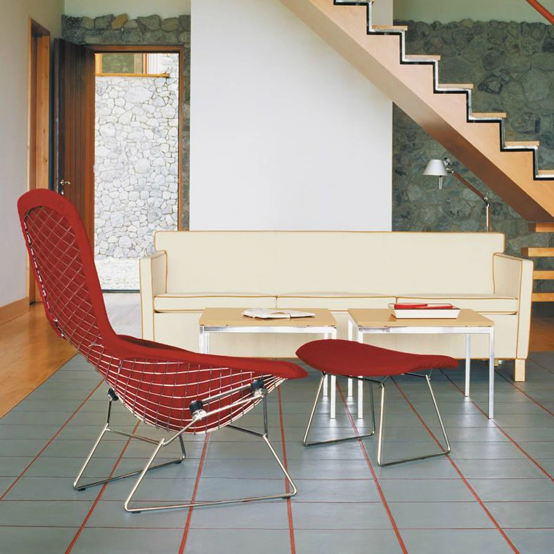 Пуф Bertoia High Back Chair and Ottoman — Knoll, ткань