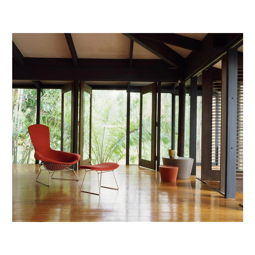 Каркас и наполнение: металл. Современный дизайн Кресло Bertoia High Back Chair — Knoll, ткань, фото 6